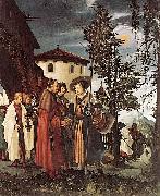 Albrecht Altdorfer St Florian Taking Leave of the Monastery oil on canvas
